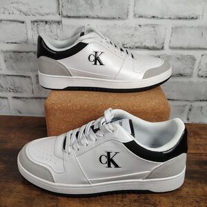 Calvin Klein White Black  Sneakers Men's Size 9.5 Tried On
